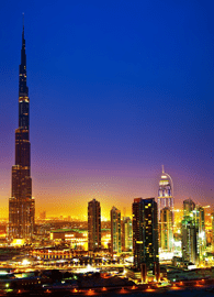 Dubai-downtown-night-scene-with-city-lights-shutterstock 84292729
